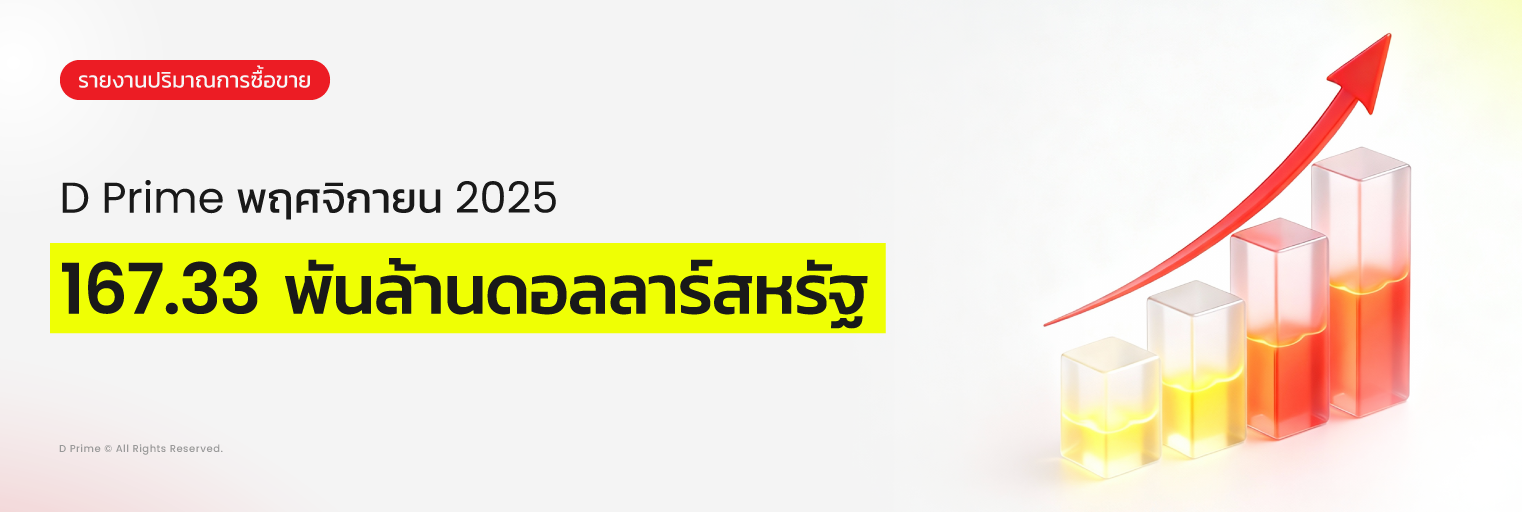 รายงานปริมาณการซื้อขายของ D Prime เดือนพฤศจิกายน 2025 ชะลอตัวลงตามภาวะตลาด